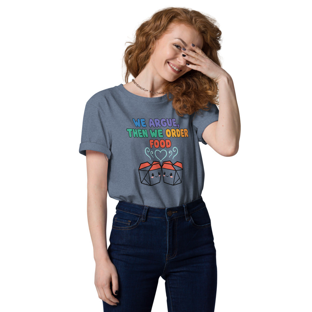 We Argue, Then We Order Food Tee – Kawaii Edition
