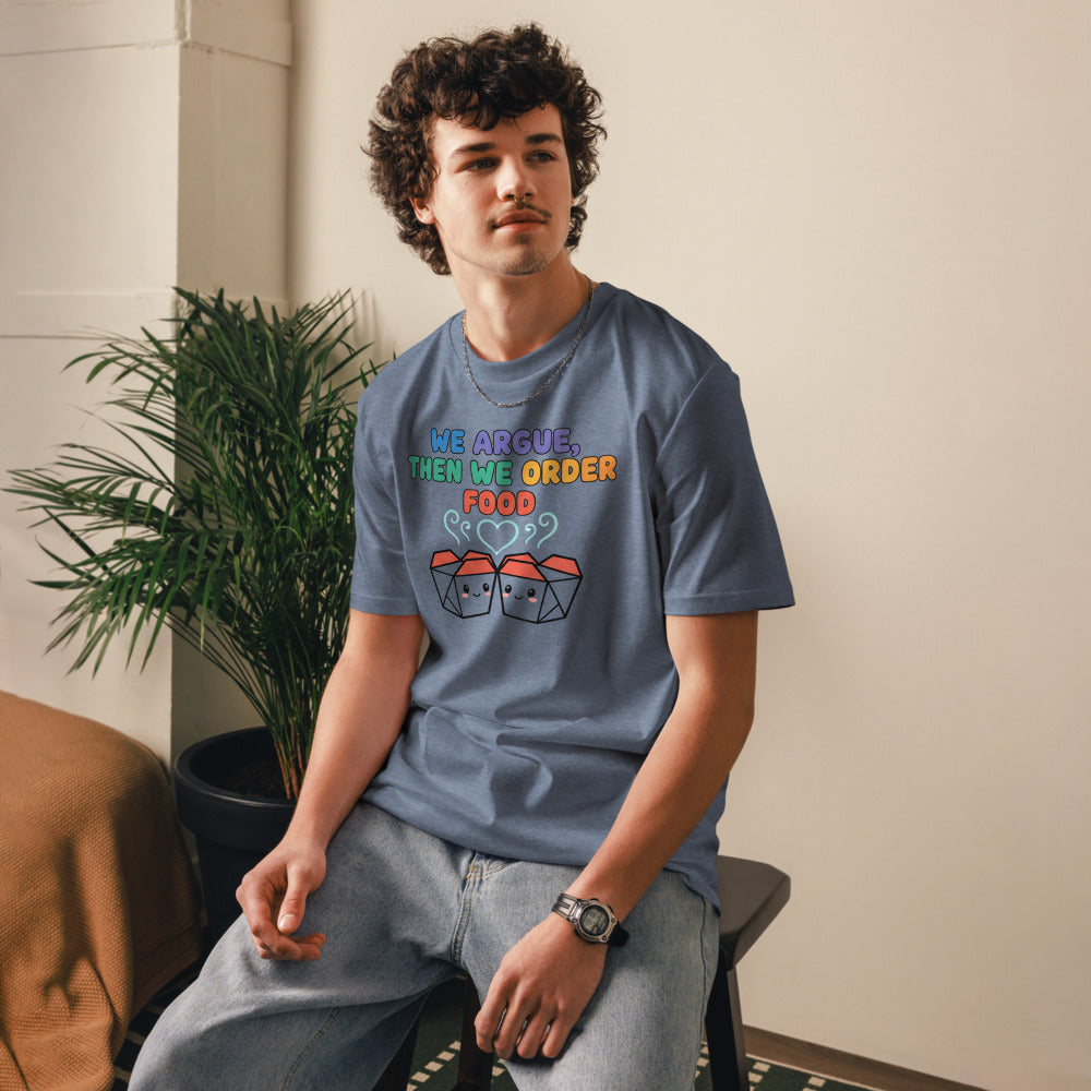 We Argue, Then We Order Food Tee – Kawaii Edition
