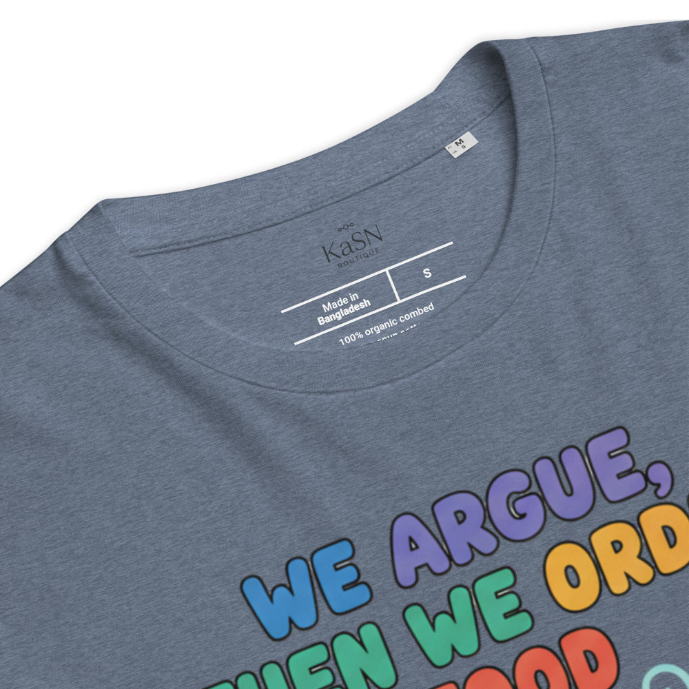 We Argue, Then We Order Food Tee – Kawaii Edition