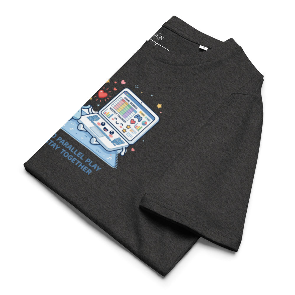 Couples Who Parallel Play Together, Stay Together Tee — Laptops