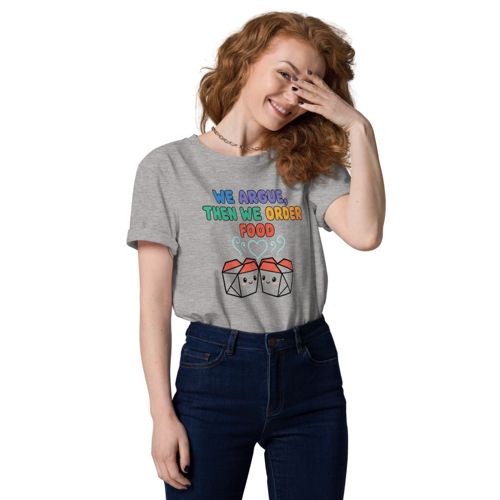 We Argue, Then We Order Food Tee – Kawaii Edition