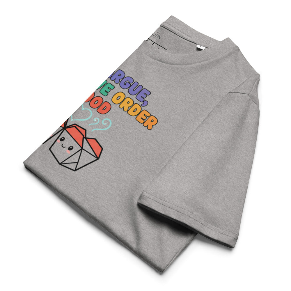 We Argue, Then We Order Food Tee – Kawaii Edition