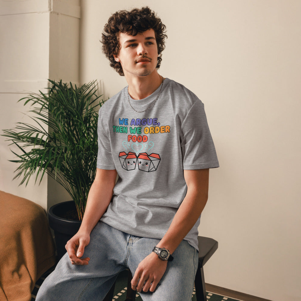 We Argue, Then We Order Food Tee – Kawaii Edition