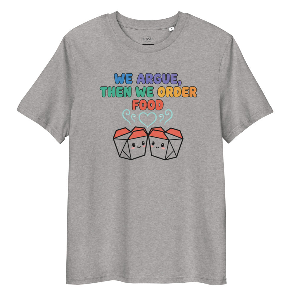 We Argue, Then We Order Food Tee – Kawaii Edition