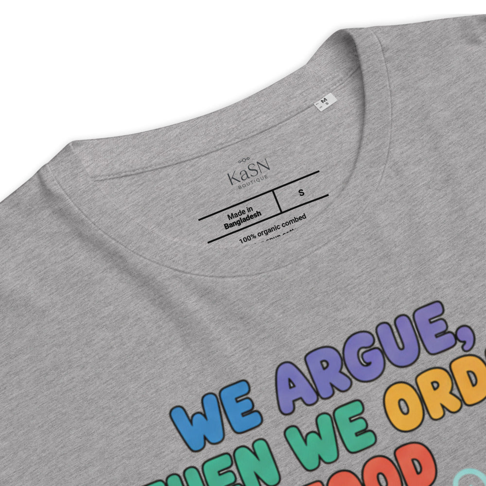 We Argue, Then We Order Food Tee – Kawaii Edition