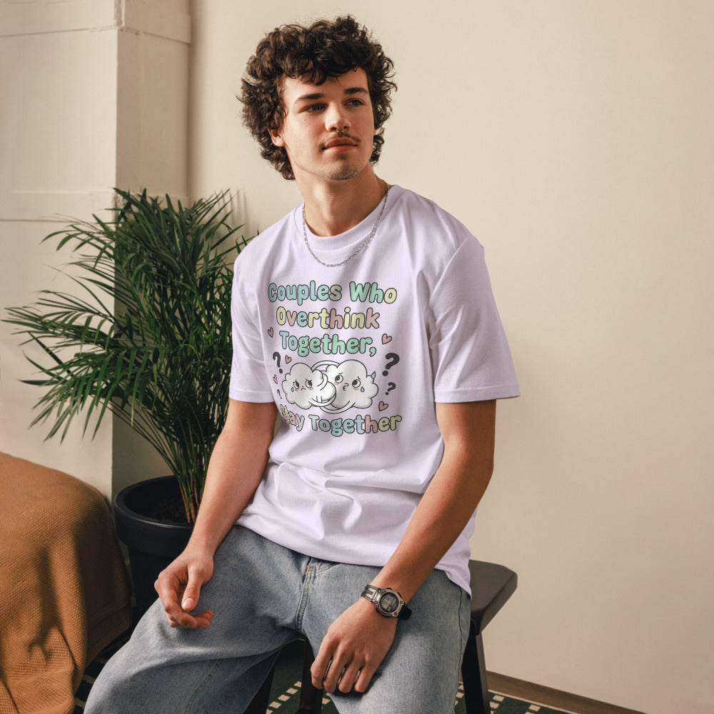 Couples Who Overthink Together, Stay Together Tee — Worry Clouds