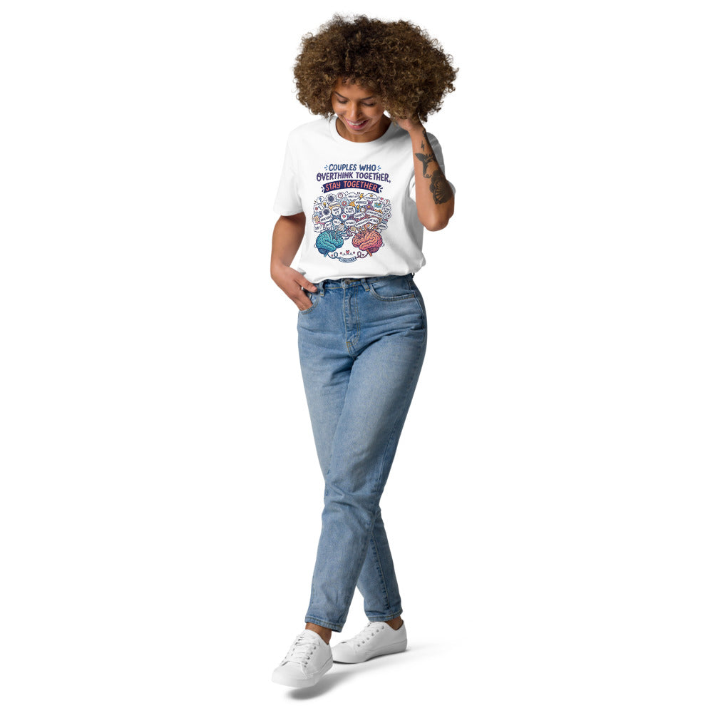 Couples Who Overthink Together, Stay Together Tee — Word Cloud
