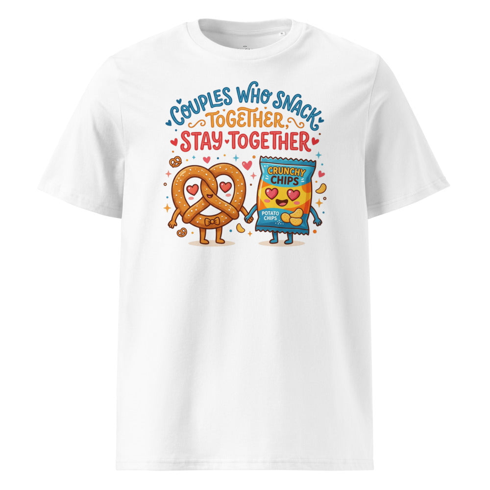Couples Who Snack Together, Stay Together Tee — Pretzel & Chips