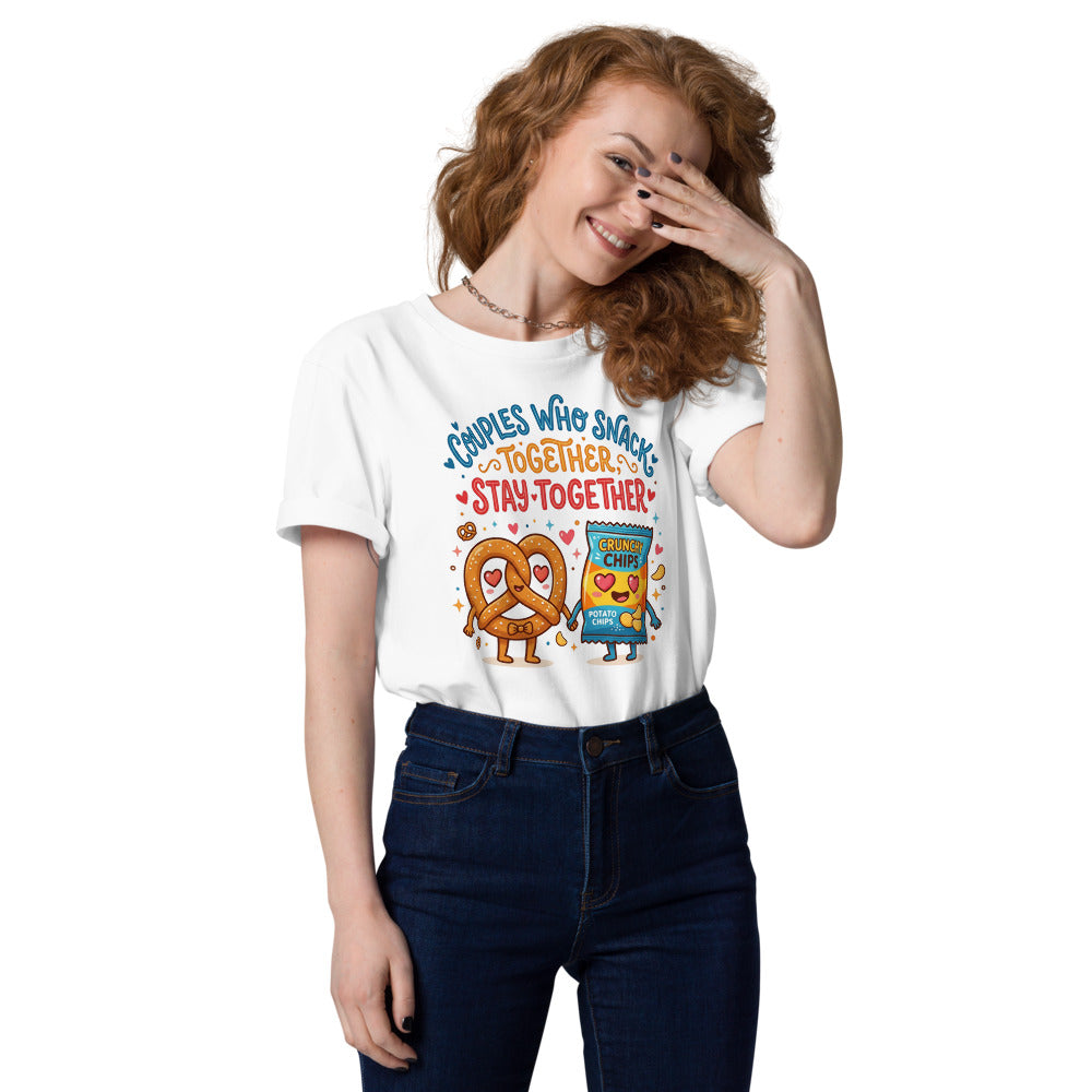 Couples Who Snack Together, Stay Together Tee — Pretzel & Chips