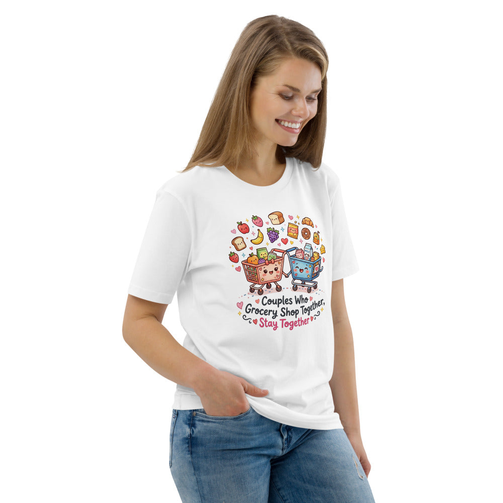 Couples Who Grocery Shop Together, Stay Together Tee — The Cart